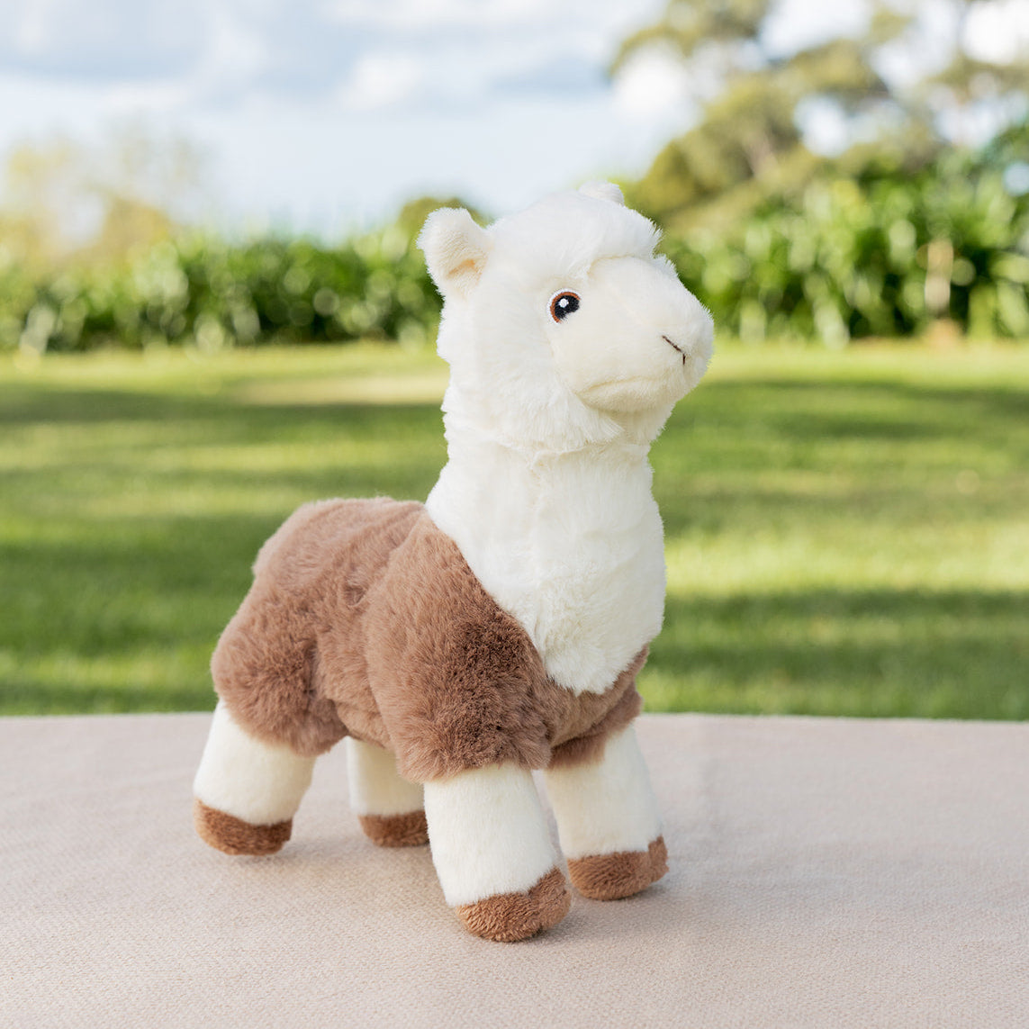Alpaca Plush - Brown and White