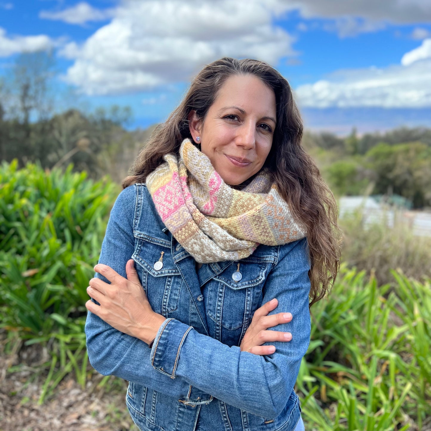 Hand-Dyed Romney Sheep Scarf