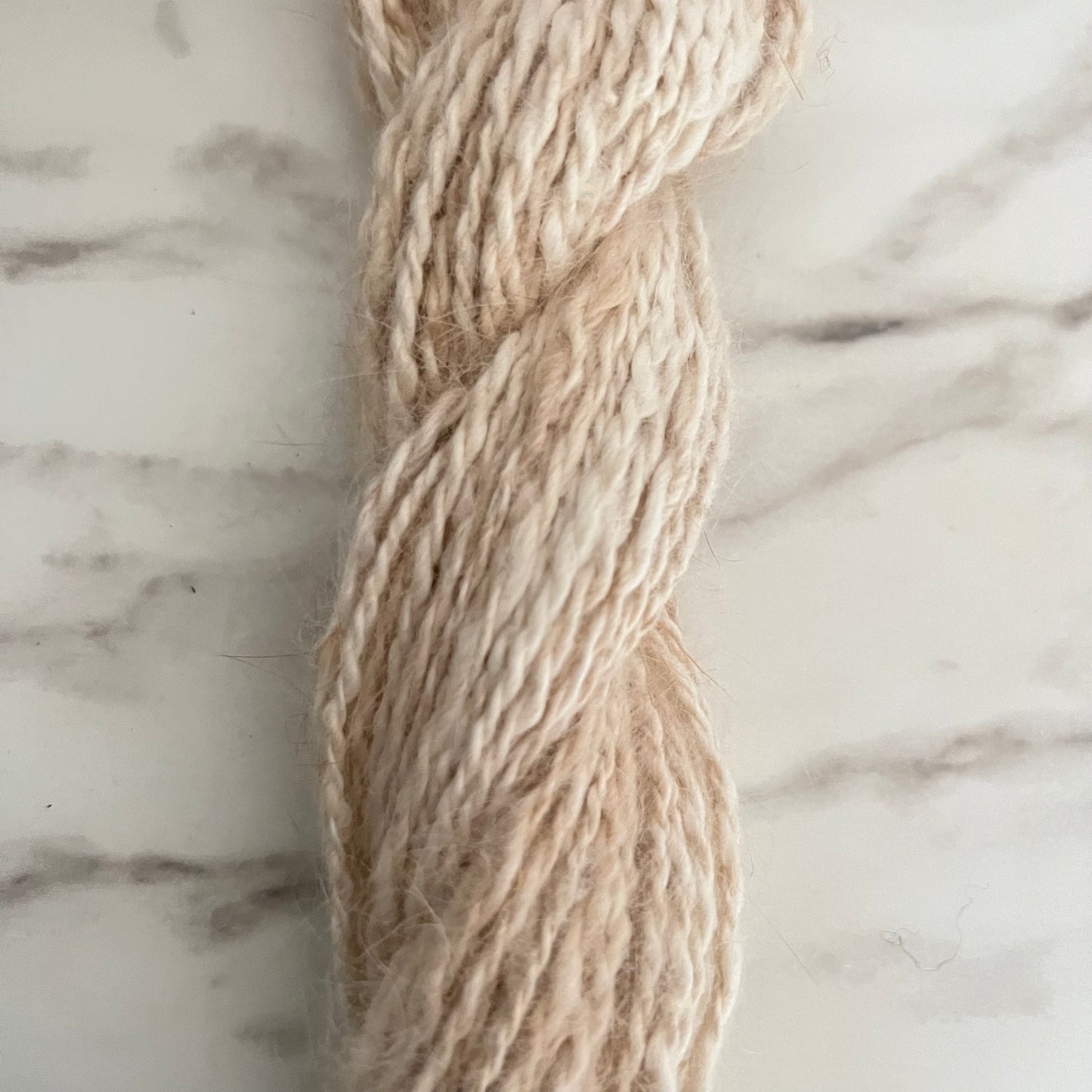 Hand Spun Angora Yarn - Natural Fawn