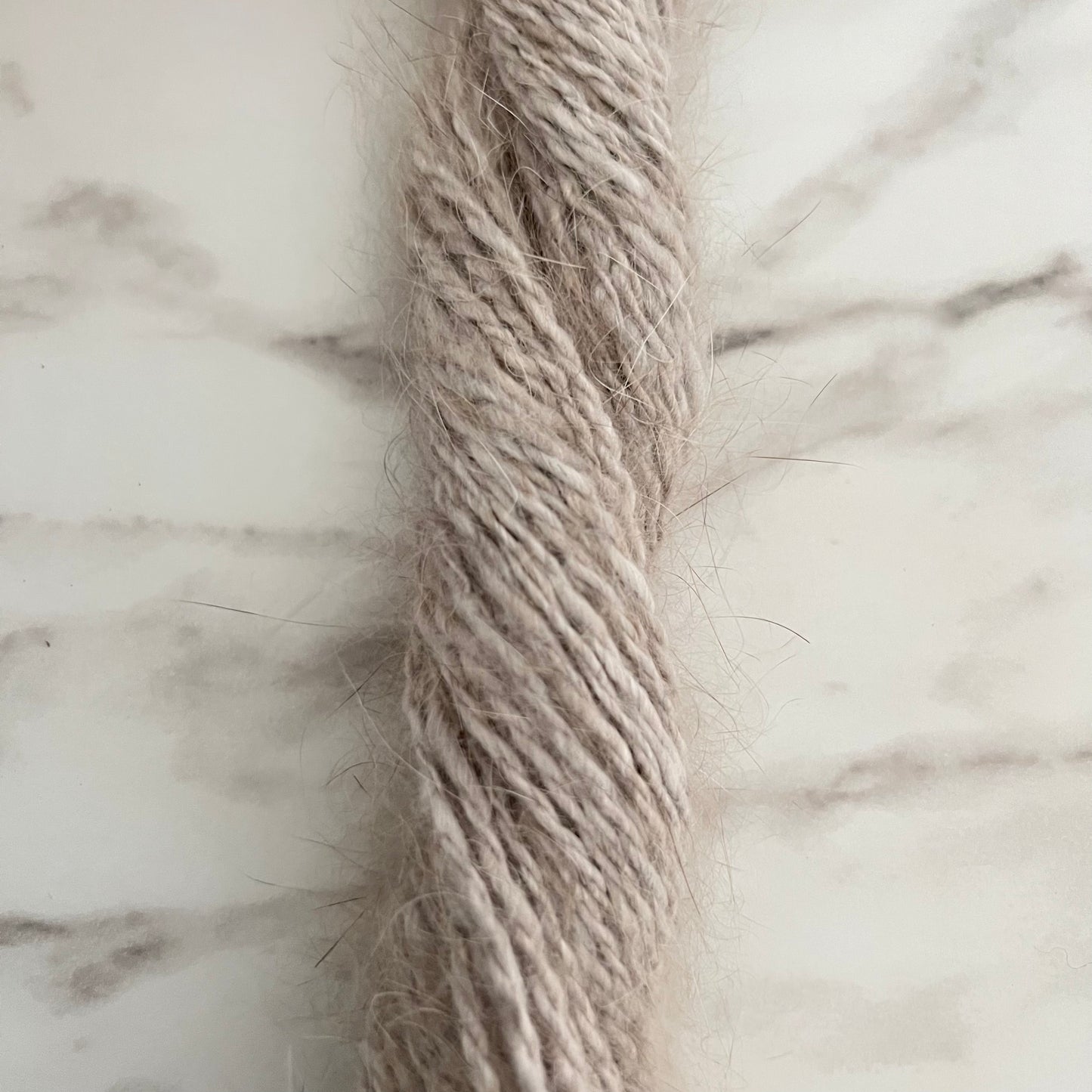 Hand Spun Angora Yarn - Chocolate Agouti