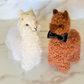 100% Felted Bride and Groom Alpaca