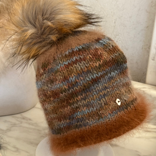 Deluxe Puki Hat "Autumn" Merino and Angora