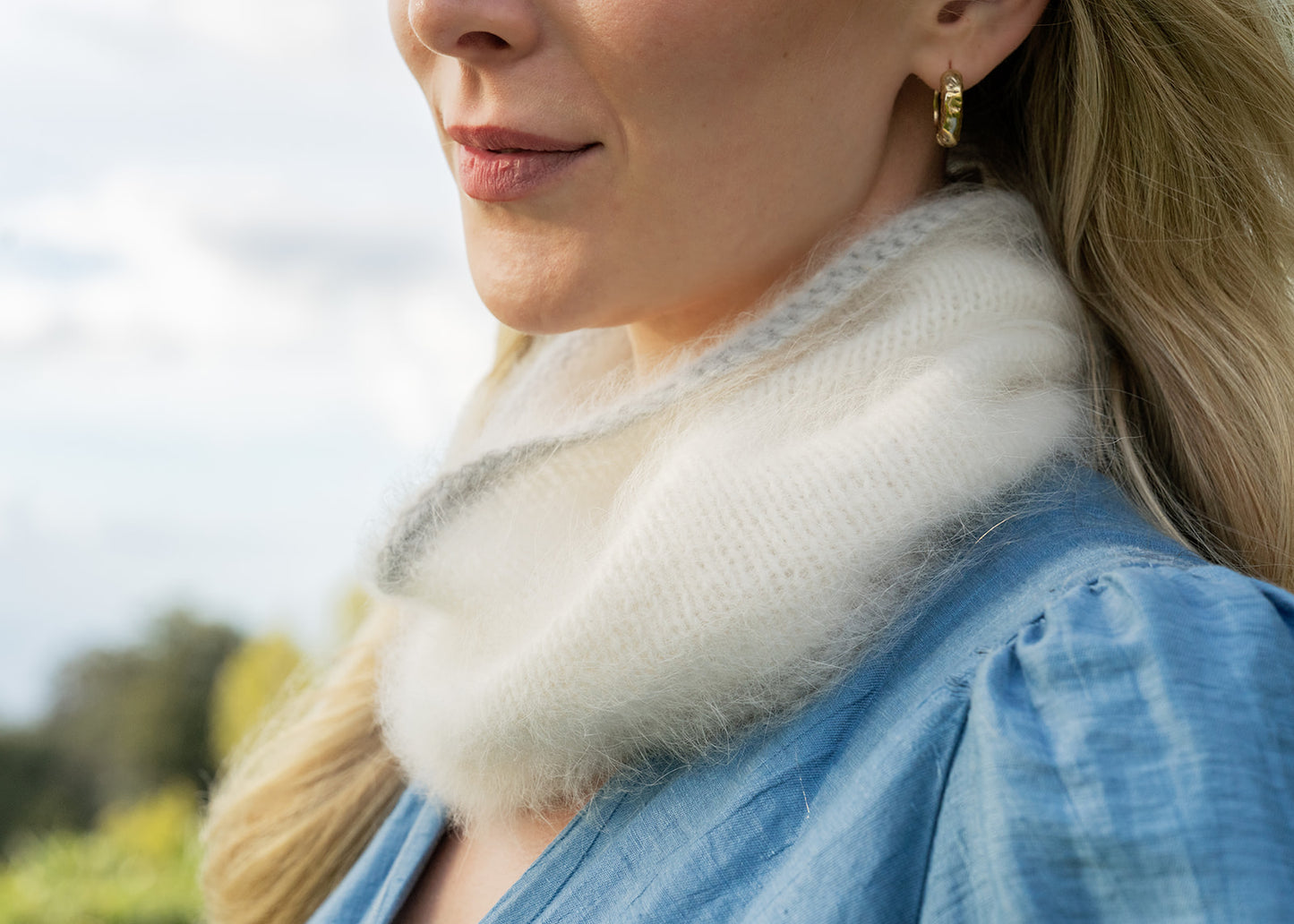 Deluxe 100% Angora Puki Cowl