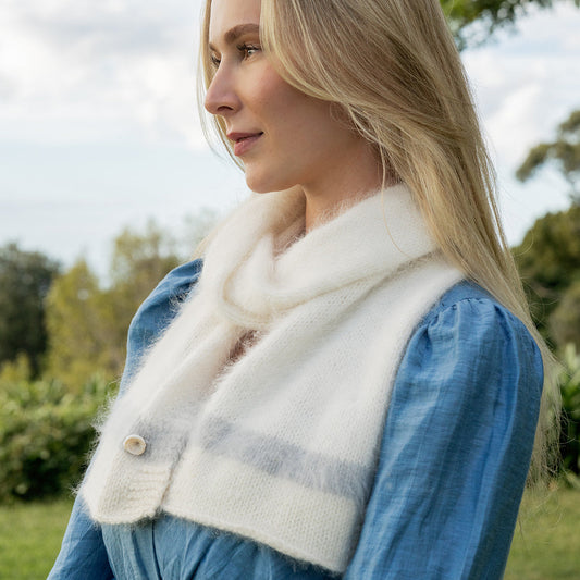 Deluxe 100% Angora Puki Scarf