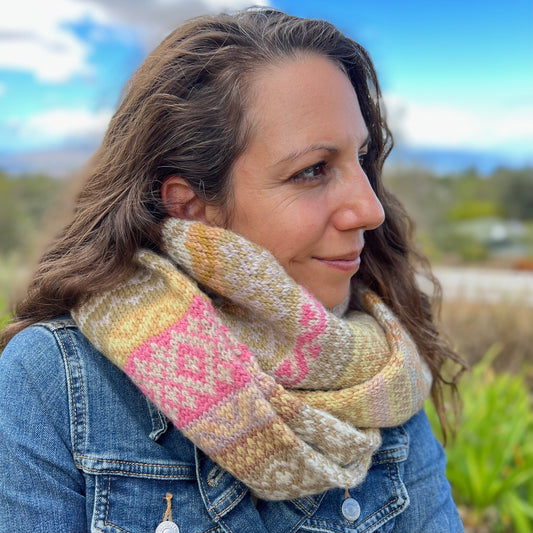 Hand-Dyed Romney Sheep Scarf