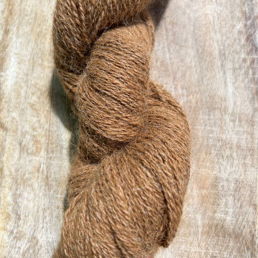 100% Huacaya Alpaca Yarn - Light Brown "Nevermind"