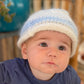 Baby Puki Hat - White and Blue